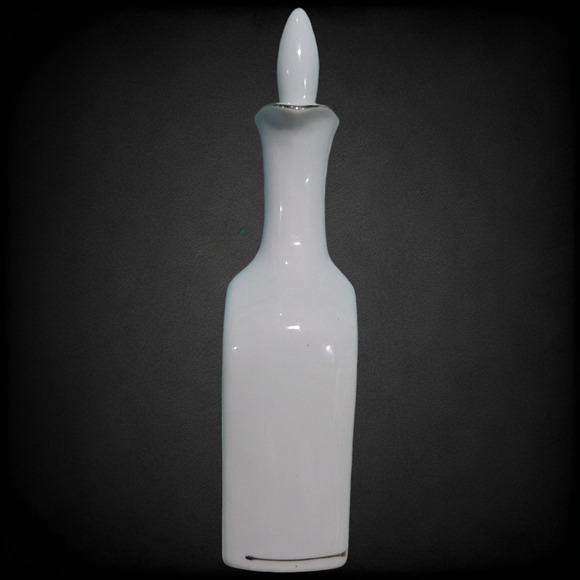 1950s Vintage Porcelain Decanter Floral Gold Trim Cork Stopper Mid-Century Cruet - Picture 16 of 16